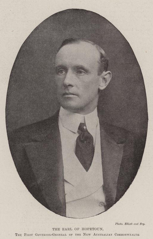 Hrabia Hopetoun, pierwszy gubernator generalny Nowej Wspólnoty Australijskiej autorstwa English Photographer