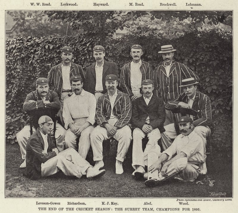 Koniec sezonu krykieta, drużyna Surrey, mistrzowie na rok 1895 autorstwa English Photographer