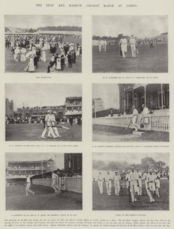 Mecz krykieta Eton i Harrow w Lords autorstwa English Photographer