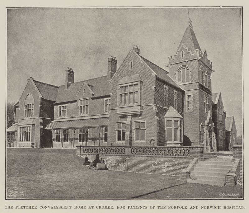Dom rekonwalescencji Fletchera w Cromer dla pacjentów szpitala Norfolk and Norwich autorstwa English Photographer