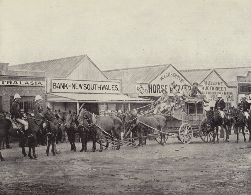Złota eskorta, Coolgardie autorstwa English Photographer