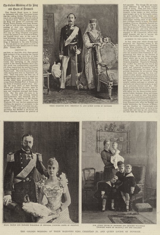 Złote wesele Ich Królewskich Mości Króla Chrystiana IX i królowej Danii Luizy autorstwa English Photographer