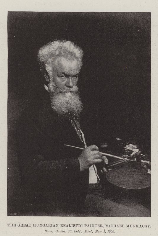 Wielki węgierski malarz realistyczny, Michael Munkacsy autorstwa English Photographer