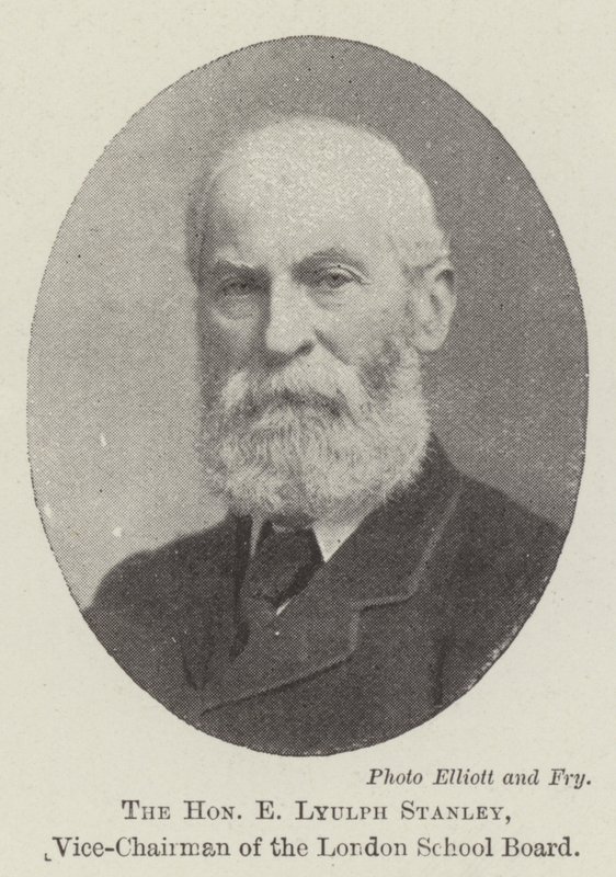 Szanowny E Lyulph Stanley, wiceprzewodniczący London School Board autorstwa English Photographer