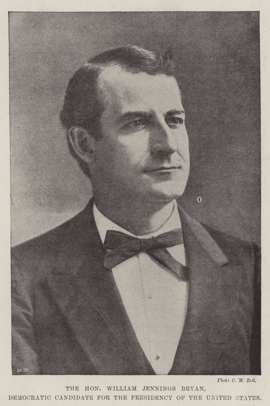 Szanowny William Jennings Bryan, Demokratyczny Kandydat na Prezydenta Stanów Zjednoczonych autorstwa English Photographer