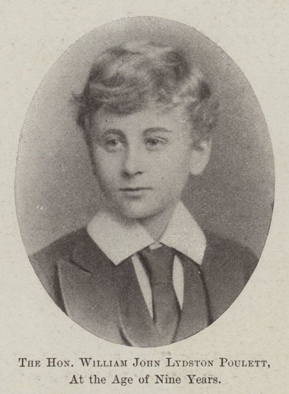 Czcigodny William John Lydston Poulett, w wieku dziewięciu lat autorstwa English Photographer