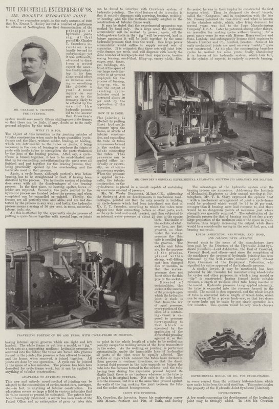Przedsiębiorstwo Przemysłowe 1898, Pan Hooleys Hydraulic Joint autorstwa English Photographer