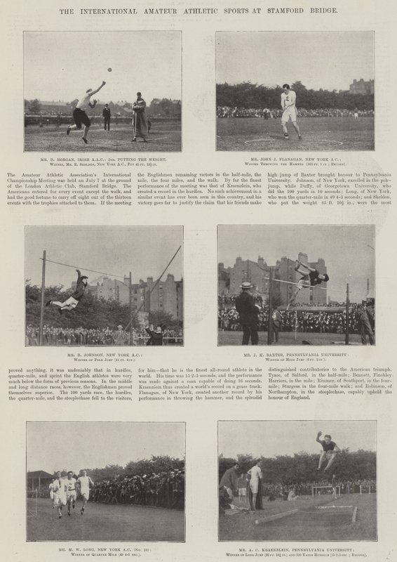 Międzynarodowe amatorskie sporty lekkoatletyczne na Stamford Bridge autorstwa English Photographer