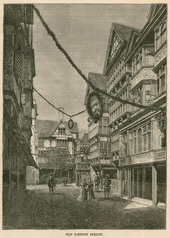 Międzynarodowa Wystawa Zdrowia w South Kensington: All-Hallows Staining i Butchers Row autorstwa English Photographer
