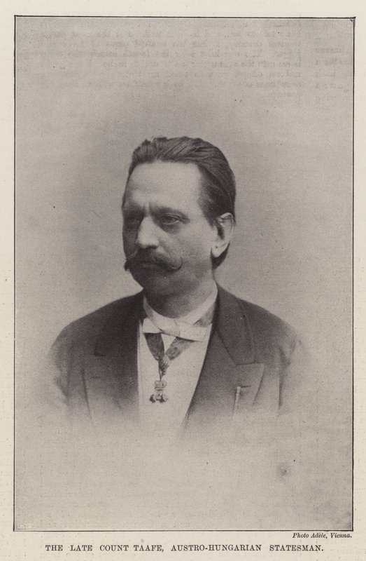 Późny hrabia Taafe, austro-węgierski mąż stanu autorstwa English Photographer