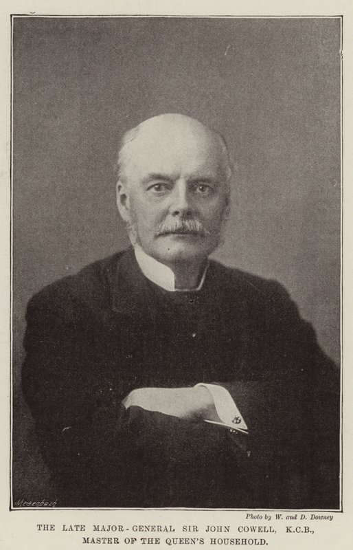 Zmarły generał dywizji Sir John Cowell, KCB, mistrz gospodarstwa domowego królowej autorstwa English Photographer
