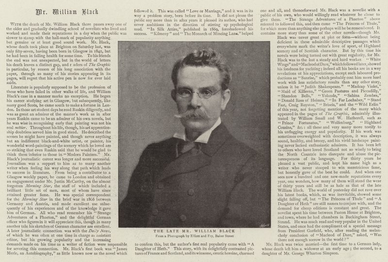 Nieżyjący pan William Black autorstwa English Photographer