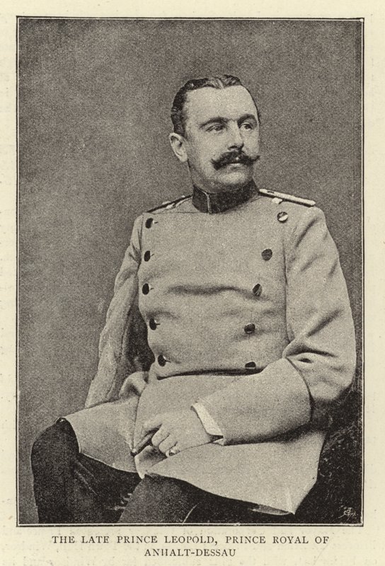 Późny książę Leopold, książę królewski Anhalt-Dessau autorstwa English Photographer
