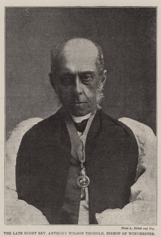 Późna prawica wielebny Anthony Wilson Thorold, biskup Winchester autorstwa English Photographer