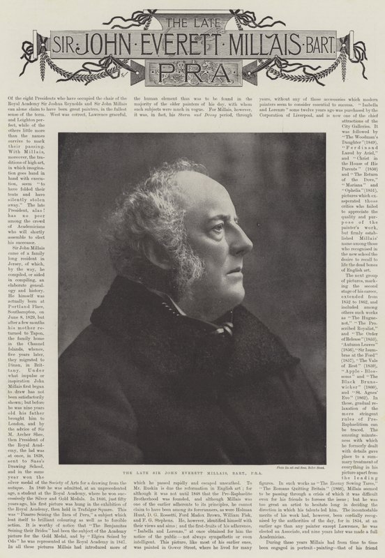 Późny Sir John Everett Millais, Nekrologi autorstwa English Photographer