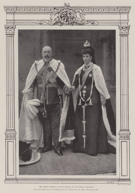 Najnowszy portret króla Edwarda VII i królowej Aleksandry autorstwa English Photographer