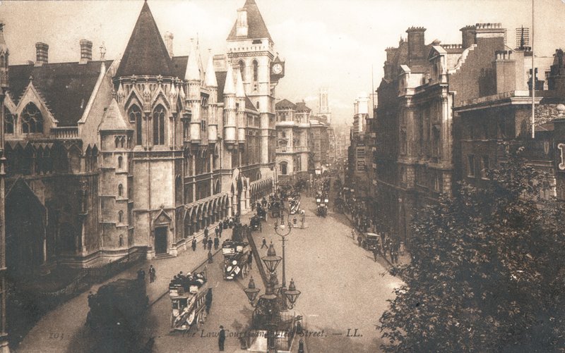 Sądy, Fleet Street autorstwa English Photographer