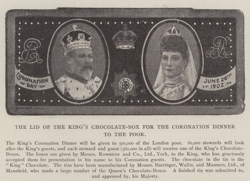 Pudełko z czekoladą Lid of the Kings na uroczystą kolację dla ubogich autorstwa English Photographer