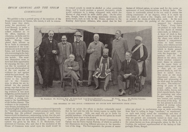 Członkowie Królewskiej Komisji ds. Opium wracają teraz z Indii autorstwa English Photographer