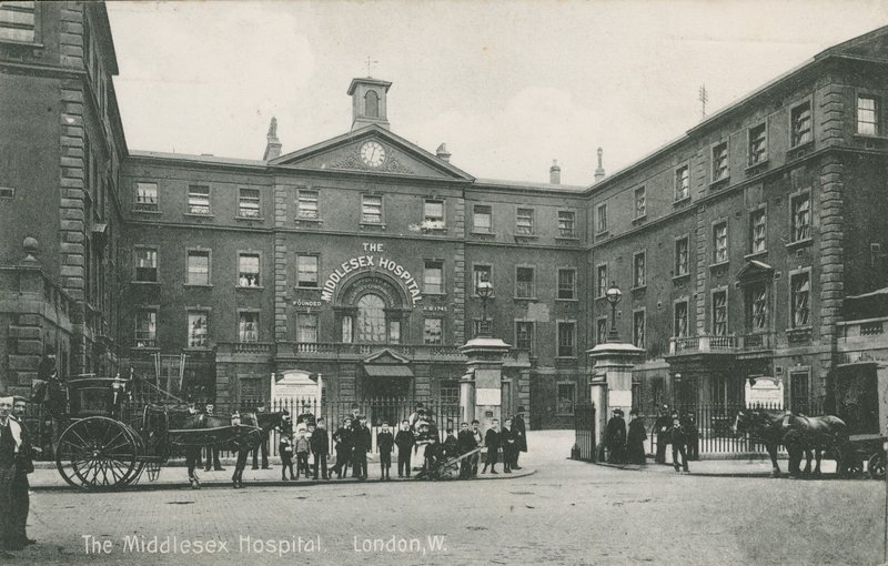 Szpital Middlesex, Londyn, 1910 autorstwa English Photographer