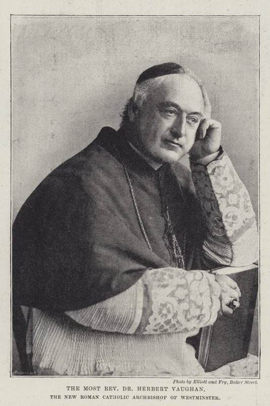 Przewielebny dr Herbert Vaughan, nowy rzymskokatolicki arcybiskup Westminster autorstwa English Photographer