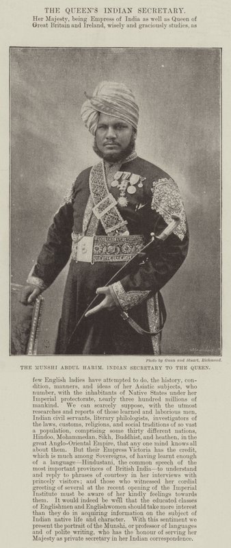 Munshi Abdul Harim, indyjski sekretarz królowej autorstwa English Photographer