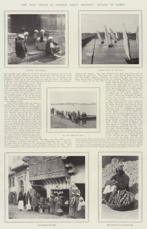 Nowa epoka w historii Ojca Nilesa, sceny w Kairze autorstwa English Photographer