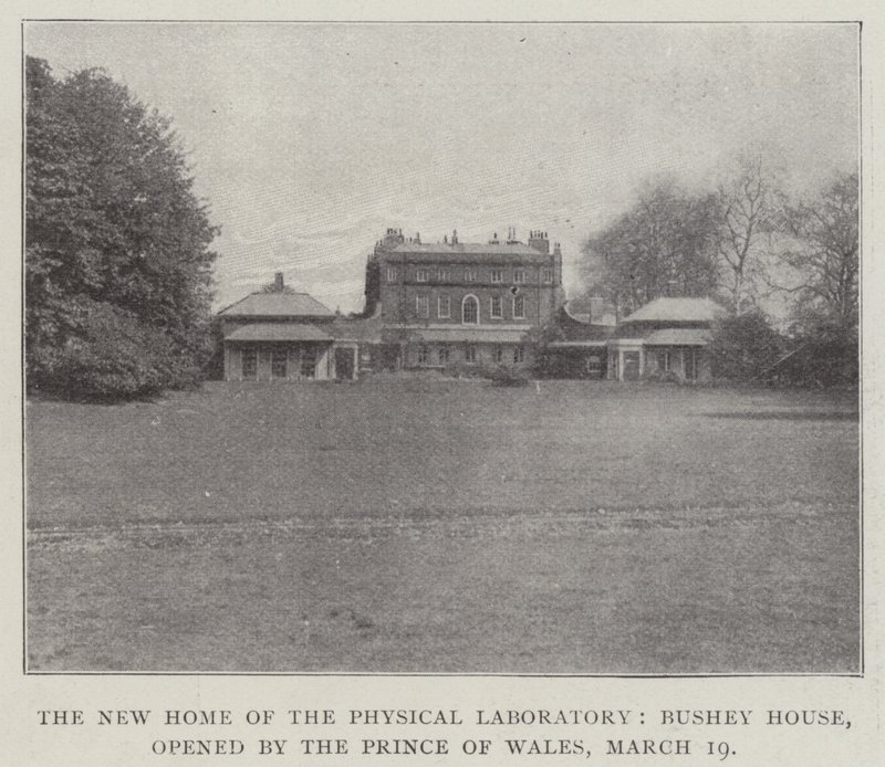 Nowy Dom Laboratorium Fizycznego, Bushey House, otwarty przez księcia Walii, 19 marca autorstwa English Photographer