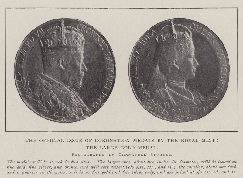Oficjalne wydanie Medali Koronacyjnych Mennicy Królewskiej, Wielki Złoty Medal autorstwa English Photographer