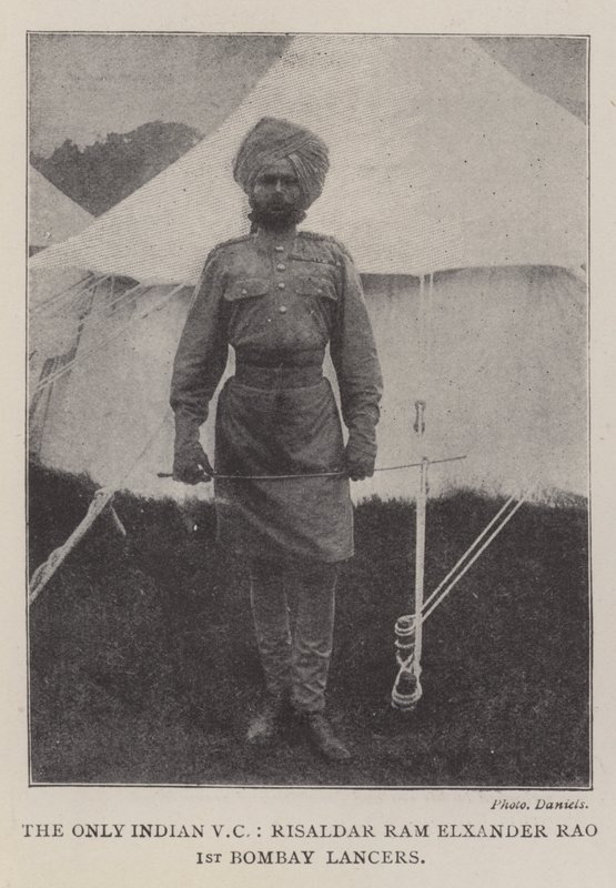 Jedyny indyjski VC, Risaldar Ram Elxander Rao, 1. Bombaj Lansjerzy autorstwa English Photographer