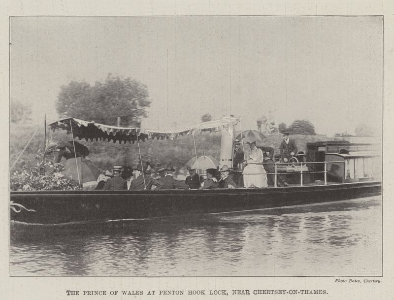 Książę Walii w Penton Hook Lock, niedaleko Chertsey-on-Thames autorstwa English Photographer