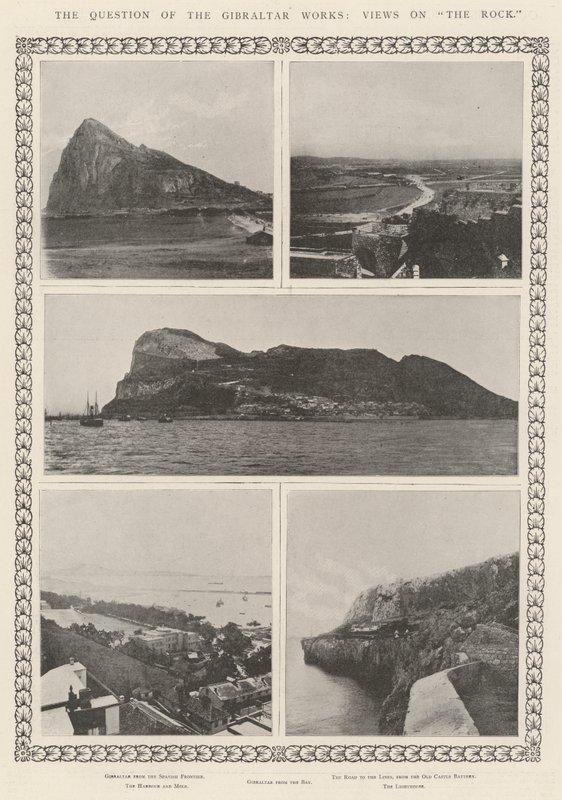 Kwestia dzieł Gibraltaru, poglądy na skałę autorstwa English Photographer