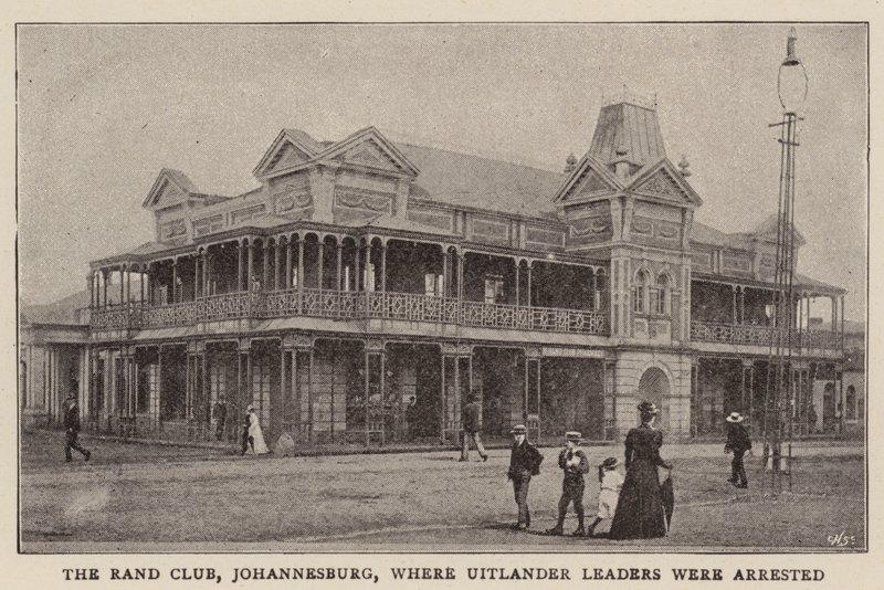Rand Club, Johannesburg, gdzie aresztowano przywódców Uitlander autorstwa English Photographer