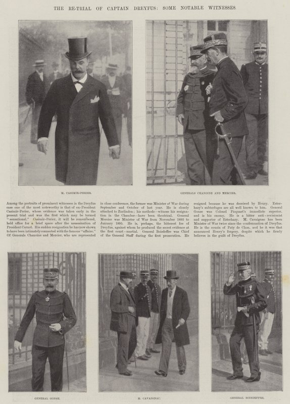 Ponowny proces kapitana Dreyfusa, kilku znanych świadków autorstwa English Photographer
