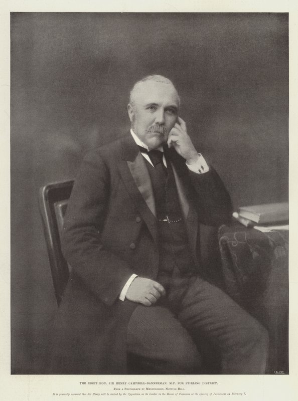 Szanowny Sir Henry Campbell-Bannerman, poseł okręgu Stirling autorstwa English Photographer