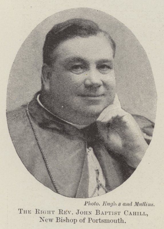 Właściwy wielebny John Baptist Cahill, nowy biskup Portsmouth autorstwa English Photographer