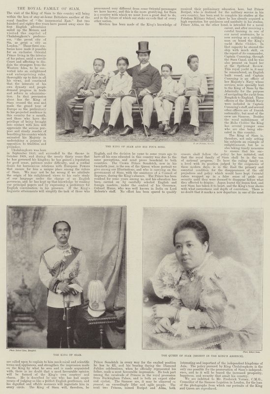 Rodzina królewska Syjamu autorstwa English Photographer