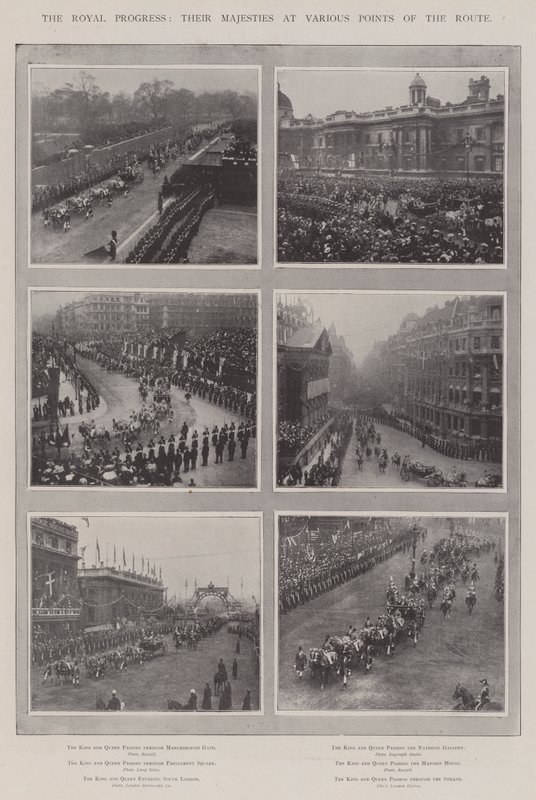 Królewski postęp, ich majestaty w różnych punktach szlaku autorstwa English Photographer