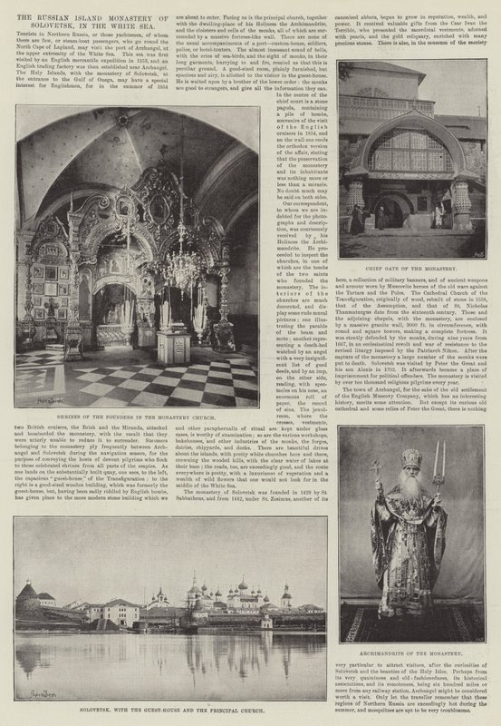 Klasztor na rosyjskiej wyspie Sołowieck na Morzu Białym autorstwa English Photographer