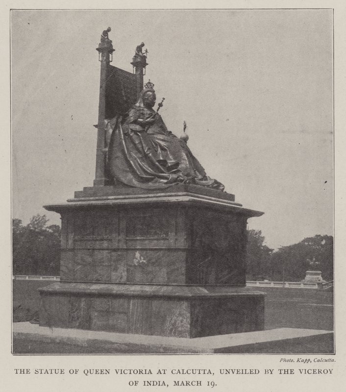 Pomnik królowej Wiktorii w Kalkucie, odsłonięty przez wicekróla Indii, 19 marca autorstwa English Photographer