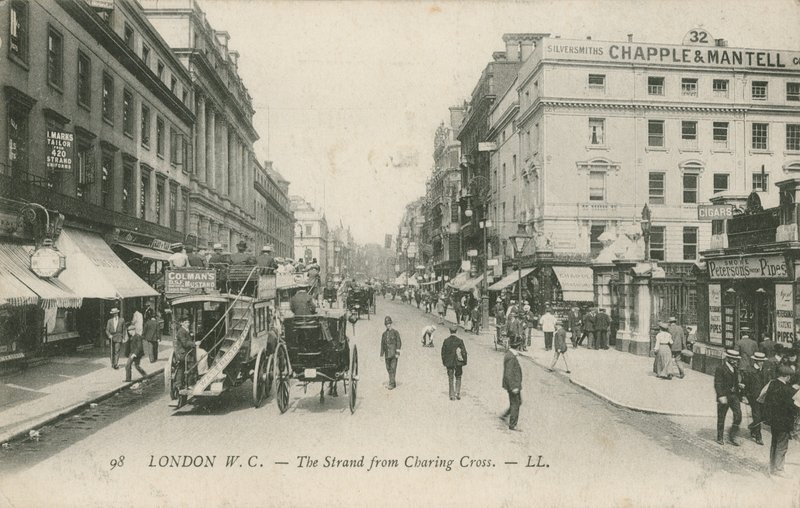 Strand z Charing Cross w Londynie autorstwa English Photographer