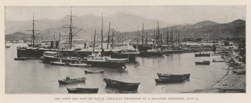 Miasto i port Batum, częściowo zniszczone przez eksplozję magazynu, 25 lipca autorstwa English Photographer
