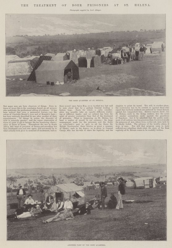 Traktowanie więźniów burskich w St Helena autorstwa English Photographer