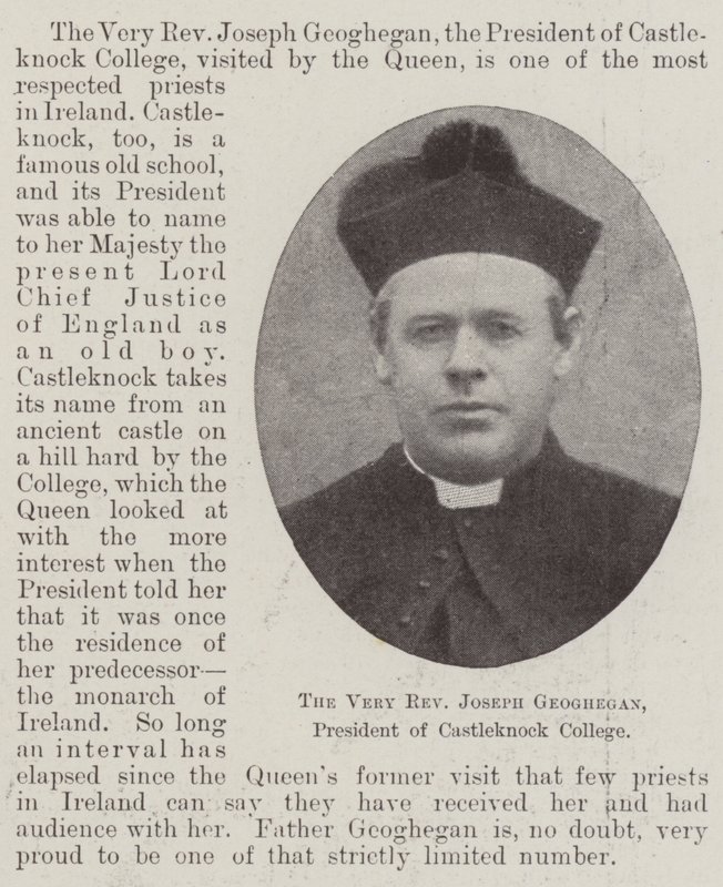 Bardzo Wielebny Joseph Geoghegan, Prezes Castleknock College autorstwa English Photographer