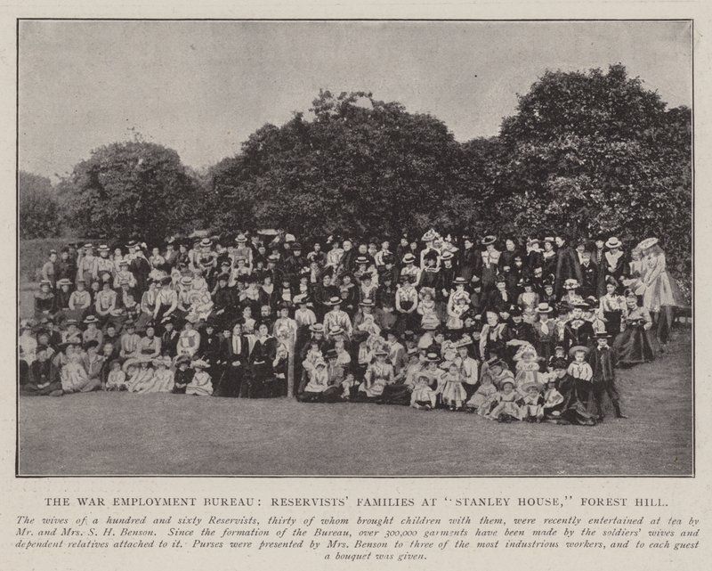 Wojenne Biuro Zatrudnienia, Rodziny Rezerwistów w Stanley House, Forest Hill autorstwa English Photographer