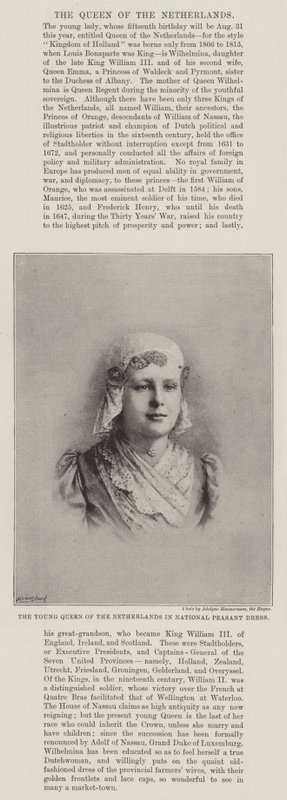 Młoda królowa Holandii w stroju ludowym autorstwa English Photographer