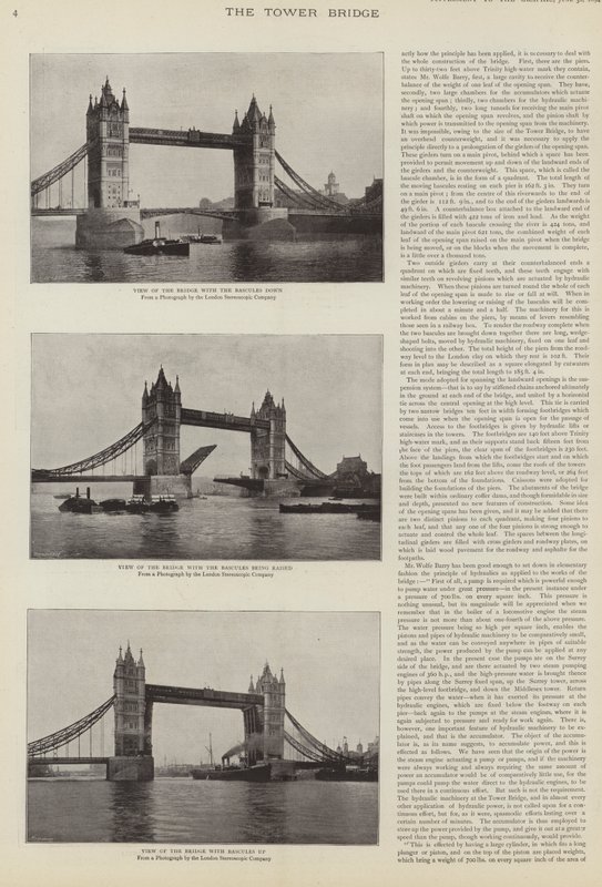 Budowa Tower Bridge w Londynie autorstwa English Photographer