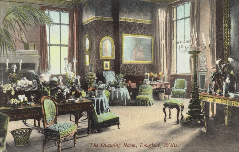 Salon, Longleat, Wiltshire (kolorowe zdjęcie) autorstwa English Photographer