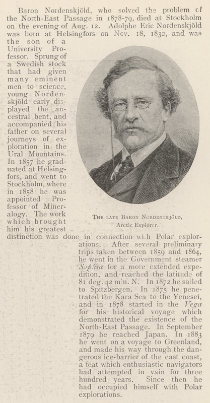 Nieżyjący już baron Nordenskjold, badacz Arktyki autorstwa English Photographer