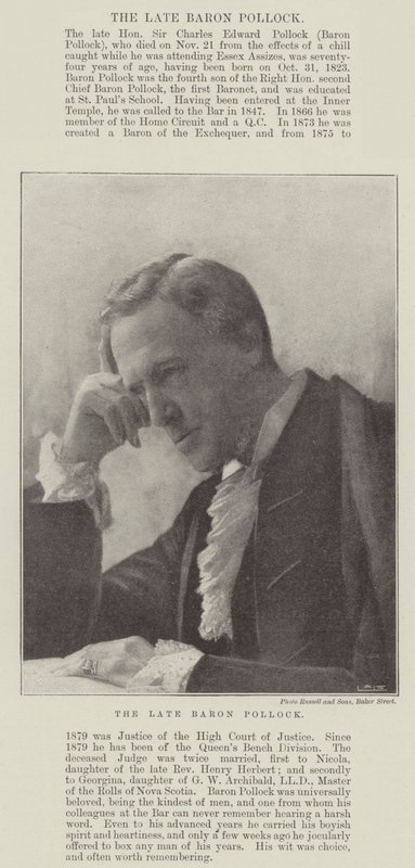 Nieżyjący już baron Pollock autorstwa English Photographer